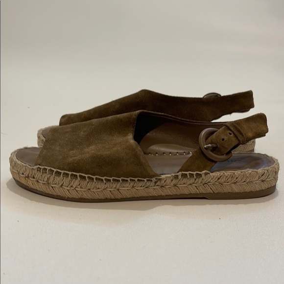 Vince Shoes - Vince Brown Linton Espadrille Slingback Shoes with Jute Sole